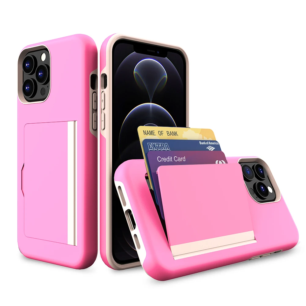 Porte-Cartes Silicone Pour Téléphone – Porte-Cartes Crédit, ID & Rouge à Lèvres – Compatible IPhone 16/15/14 Et Autres Smartphones (Rouge)