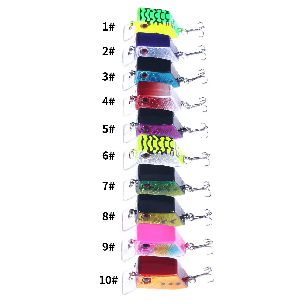 Hengjia 4.5cm 7g Square Crankbait Fishing Wobbler Diving Swimming Bait for Bass Pike Artificial Fishing Tackle