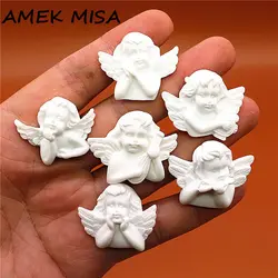 1Pcs Hard Resin Six Kinds of White Angel Sculpture Shoe Accessories Shoe Charms Decoration Clog Pins Fit Wristbands Kids Gifts