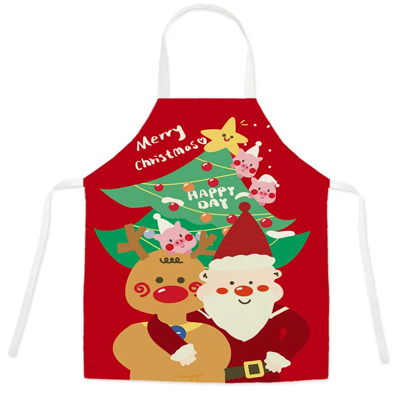 New Christmas Apron Apparel Supplies Parent-child Set Children\'s Clothes Women\'s Pollution-proof and Water-proof Accessories