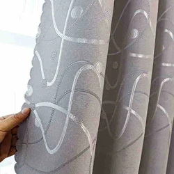 Dreamwood-Thermal Insulated Blackout Finished Window Curtain for Living Room, Fabric Design, Jacqurd, New