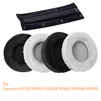 Soft Velvet Replacement Ear Pads Headband With Earmuffs for Superlux HD330 HD662 HD662B HD660 HD668B HD669 HD681 EVO HD681B