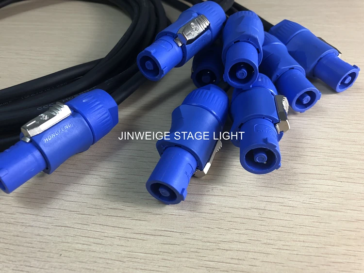 Câble d'extension Pro Dj Stage Light, connecteur de verrouillage, entrée et sortie Powercon, 1-10m