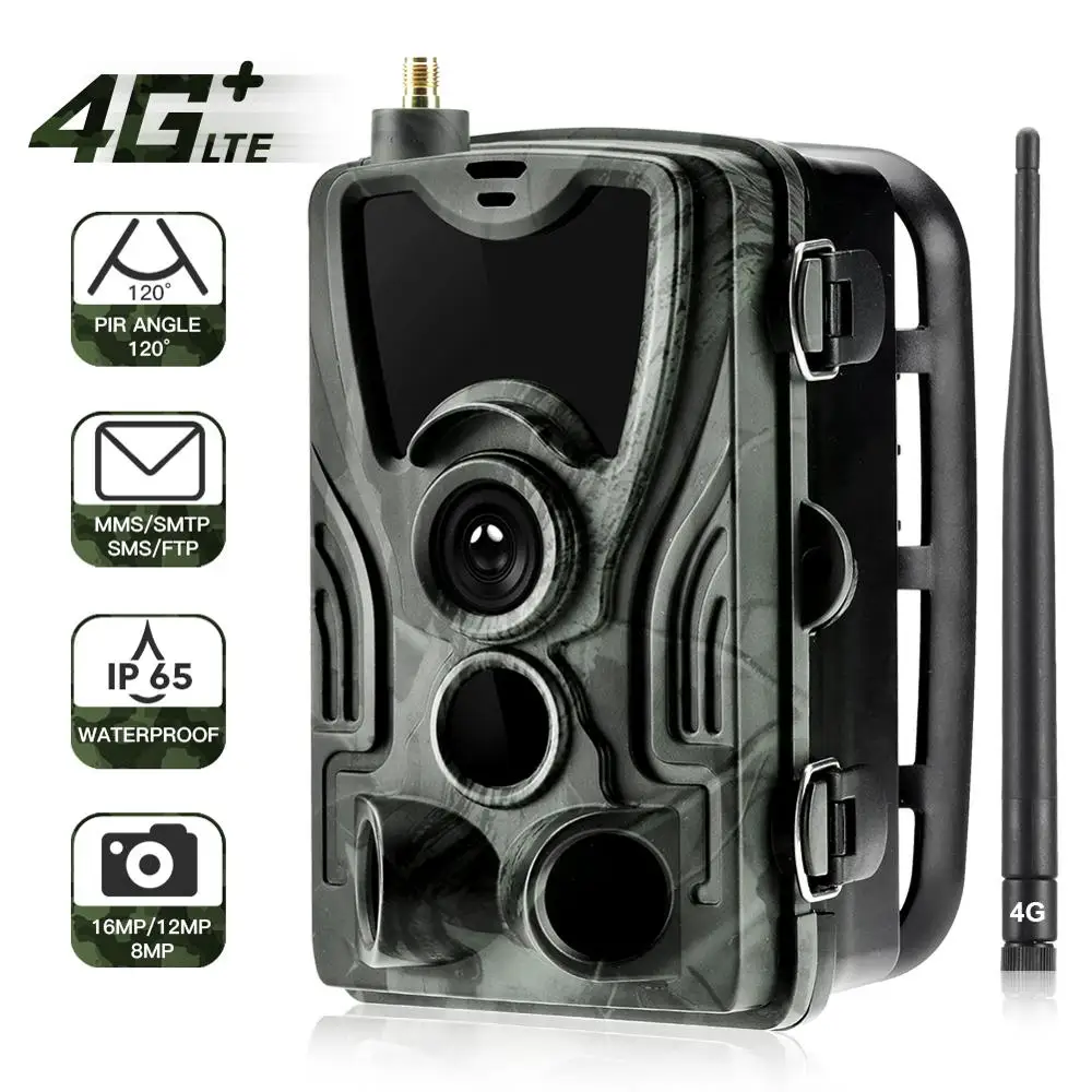 4G Hunting Trail Camera SMTP MMS SMS 20MP 1080P  Wireless Cellular Wildlife Cameras HC801LTE 0.3s IP65 Surveillance Camera