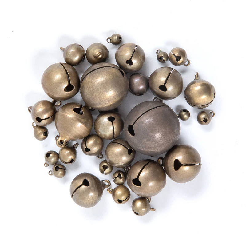 6/8/10/12/14/16/18/20/25/28mm Sounding Copper Nickel Antique Brozen Bell For Bracelets DIY Jewelry Making Decoration Accessories