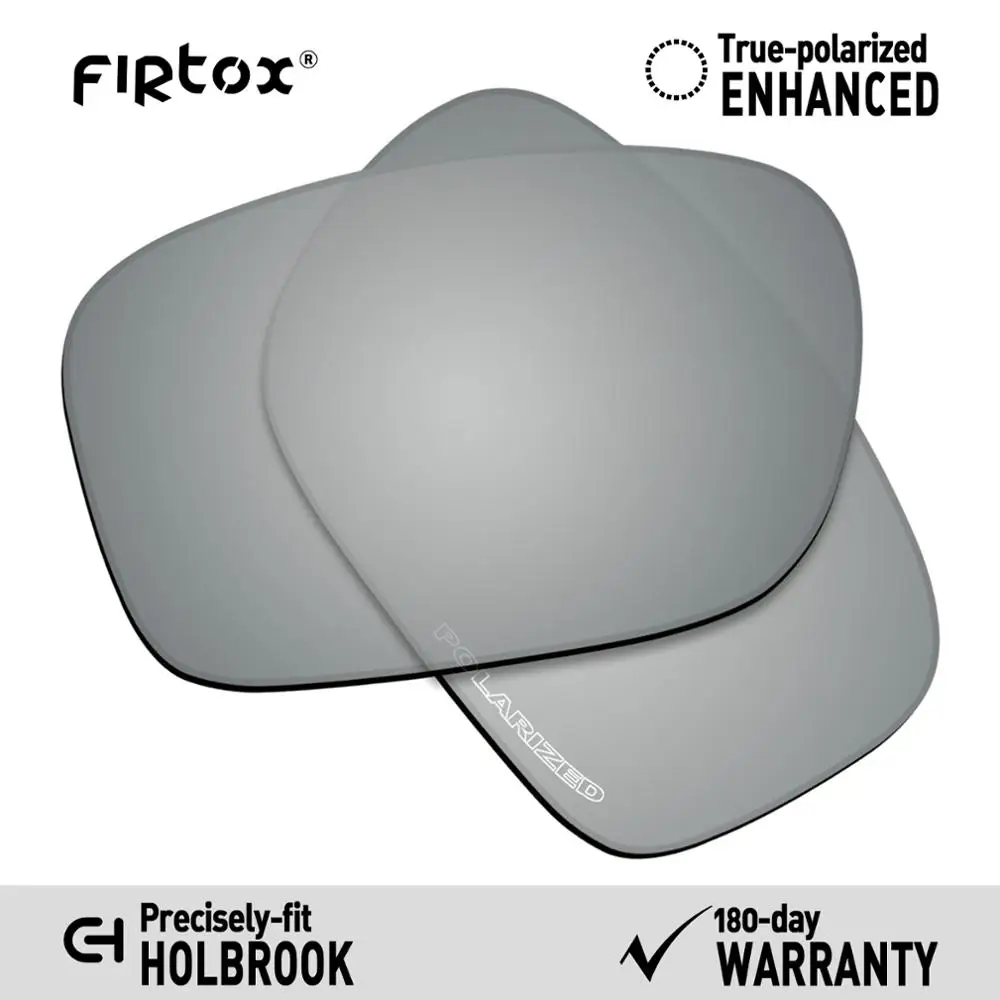 

Firtox Anti-Seawater Polarized Lenses Replacement for-Oakley Holbrook OO9102 Sunglasses (Lens Only) - Silver Mirror