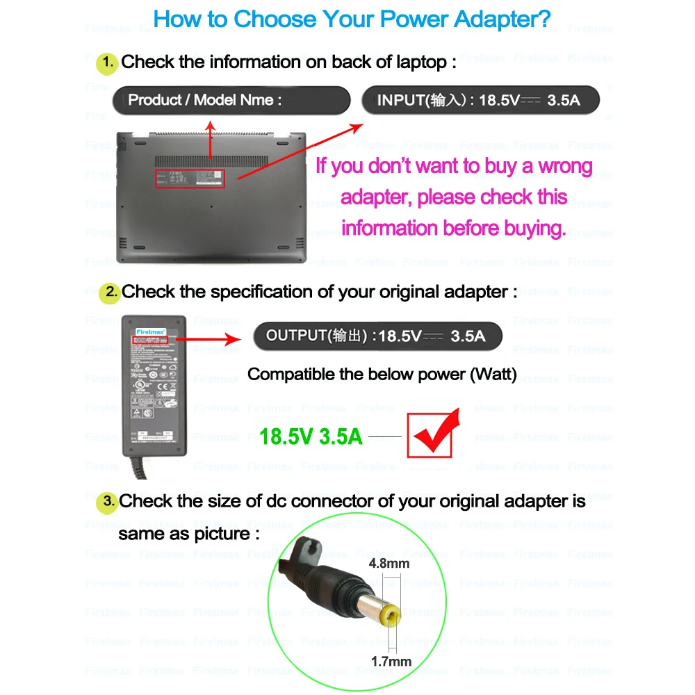 18.5V 3.5A 65W สําหรับ HP 500 510 520 530 540 541 550 Folio 13-1000 13-2000 13-3000 13t-1000 CTO PPP009S