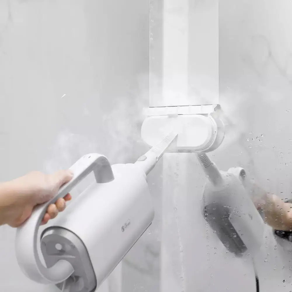 Deerma – nettoyeur à vapeur Zq600, Machine de nettoyage de vitres, de sol et de tapis, avec balai et aspirateur