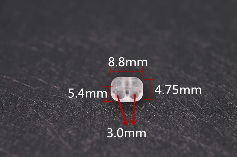 Earphone cable splitter silicon slide wire special double hole 3.0mm