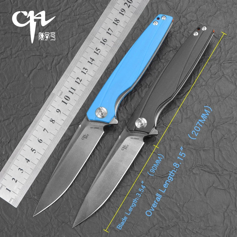 CH 3007 D2 Steel Military Pocket Tactical Folding Knife G10 Handle Delicate Compact EDC Outdoor Equipment Portable Quick Deliver