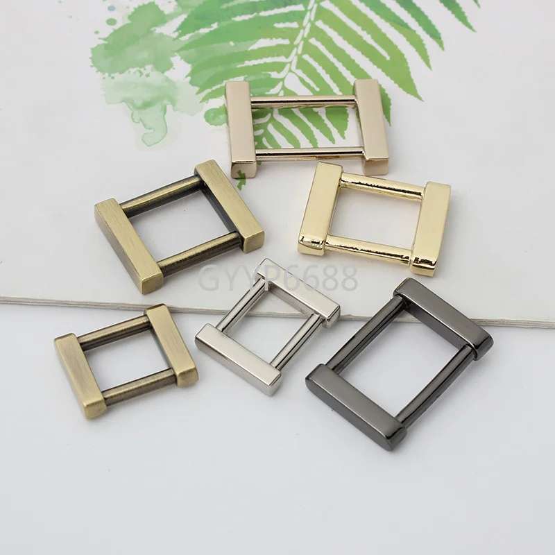 10-30pcs 6 sizes 12 13 15 16 19 20mm die-casting square buckle for woman leather bag rectangle slider buckle bag hardware