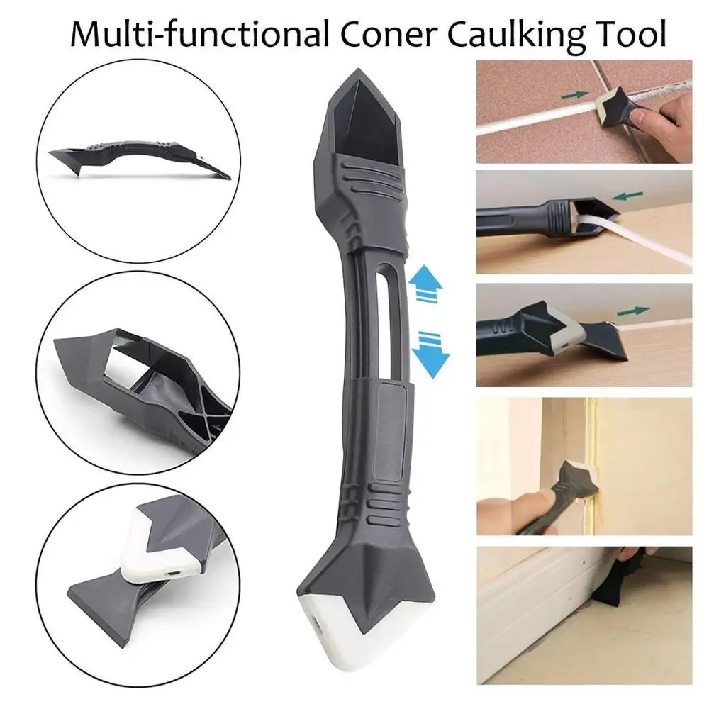 

Multifunctional 3 in 1 Silicone Remover Caulk Finisher Sealant Remover Tool Kit Useful Scraper Caulking Mould Removal Tool