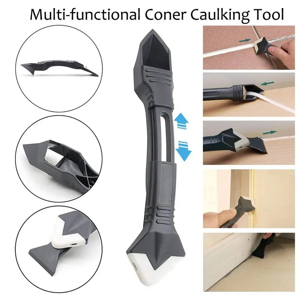 Multifunctional 3 in 1 Silicone Remover Caulk Finisher Sealant Remover Tool Kit Useful Scraper Caulking Mould Removal Tool