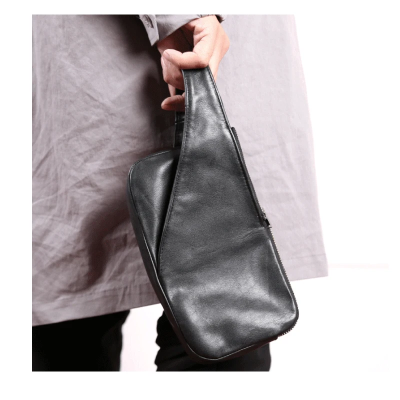 Alisara Clutch Bag Male First Layer Cow Leather Top End Men Zipper Long Wallets Casual Cell Phone Purses Organizer Mini Hand Bag