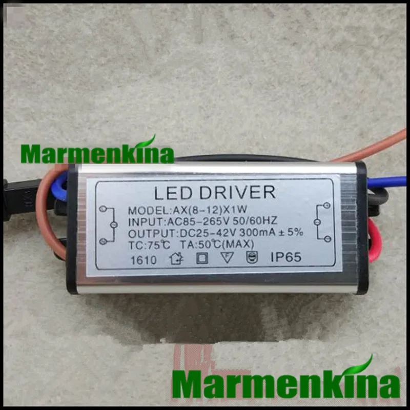 LED 8-12x1W waterproof driver power supply 8W 9W 10W 11W 12W LED constant current driver ballast AC85-265V