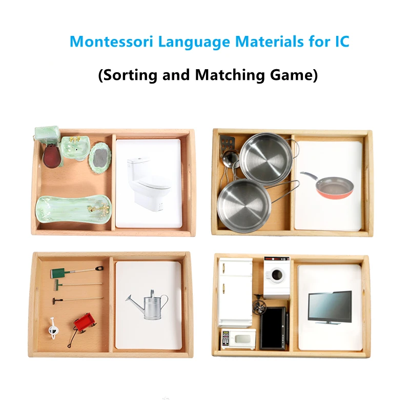 Montessori Language Materials for IC Classroom Sorting and Matching Game Early Childhood Learning Tools Educational Equipment