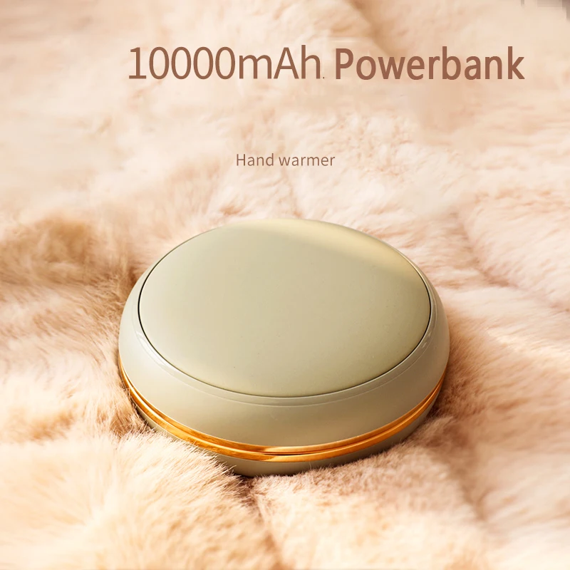 Scaldamani ricaricabile invernale 10000mAh Powerbank con specchio per trucco caricabatterie portatile Poverbank per iPhone Xiaomi Power Bank