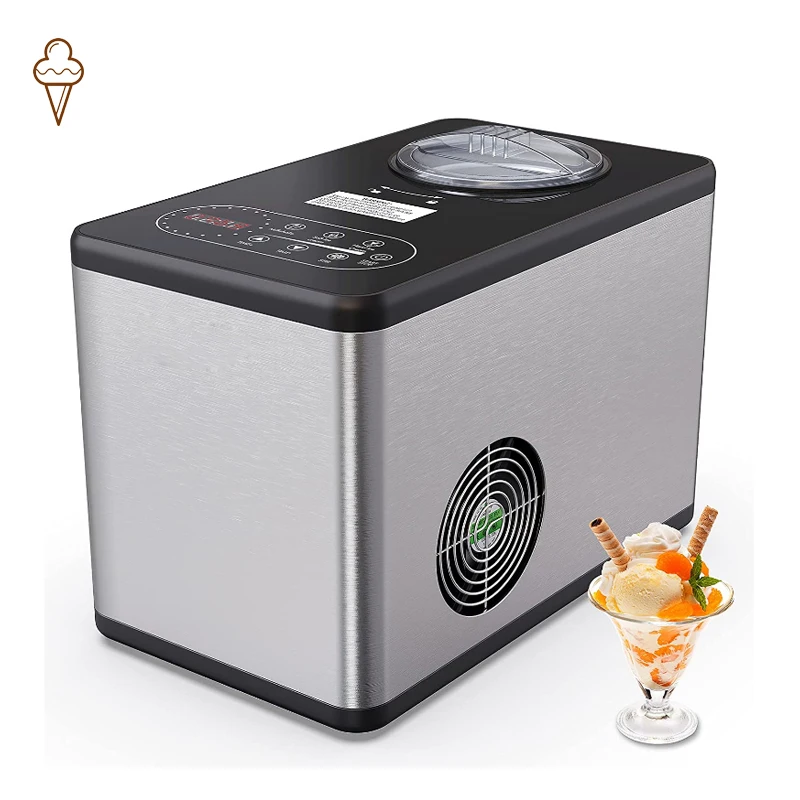 Automatyczna sprężarka do szybkiej produkcji domowej małej mini maszyna do lodów koktajl mleczny Sheba Gelato 220-240V 50Hz 1,5l 150W