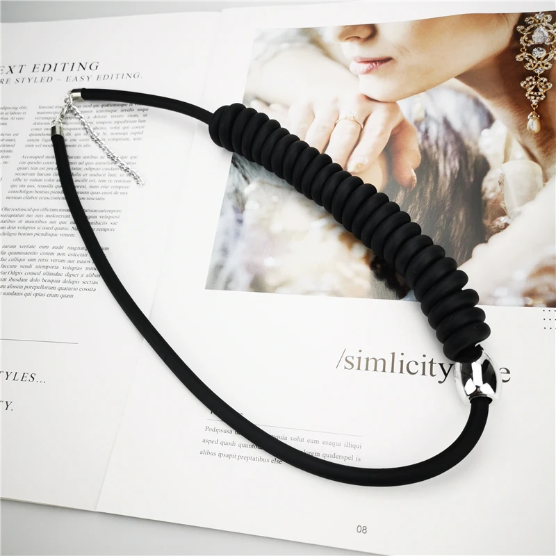 UKEBAY New Choker Necklaces For  Women Jewelry Handmade Rubber Necklace DIY Designer Bohemia Clothes Jewelry Pendant Jewellery