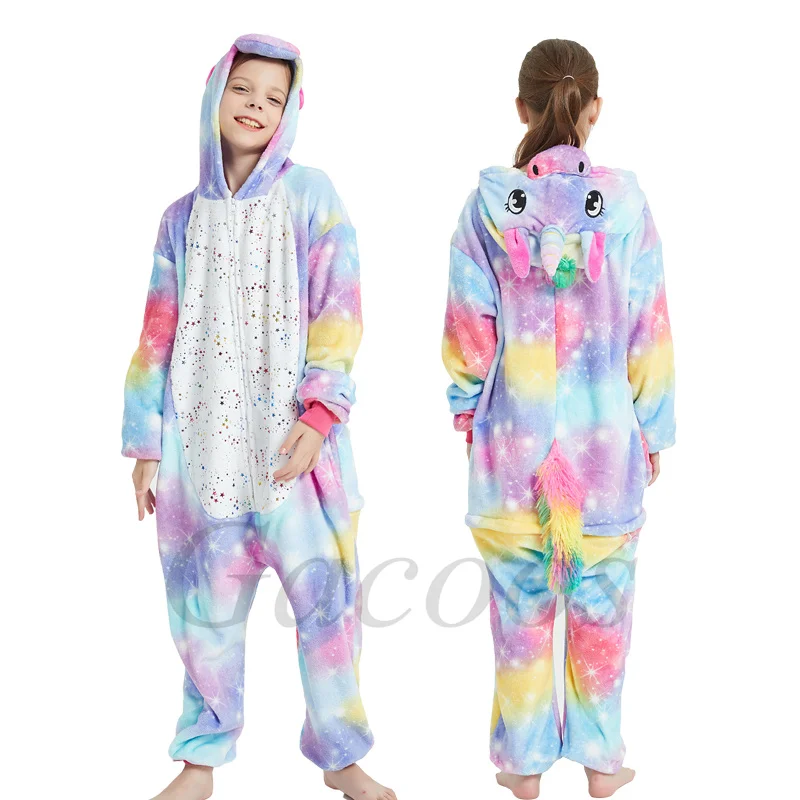 Pyjama Licorne Enfant Kigurumi Flanelle - Grenouillère Cosplay Chaud Et Doux