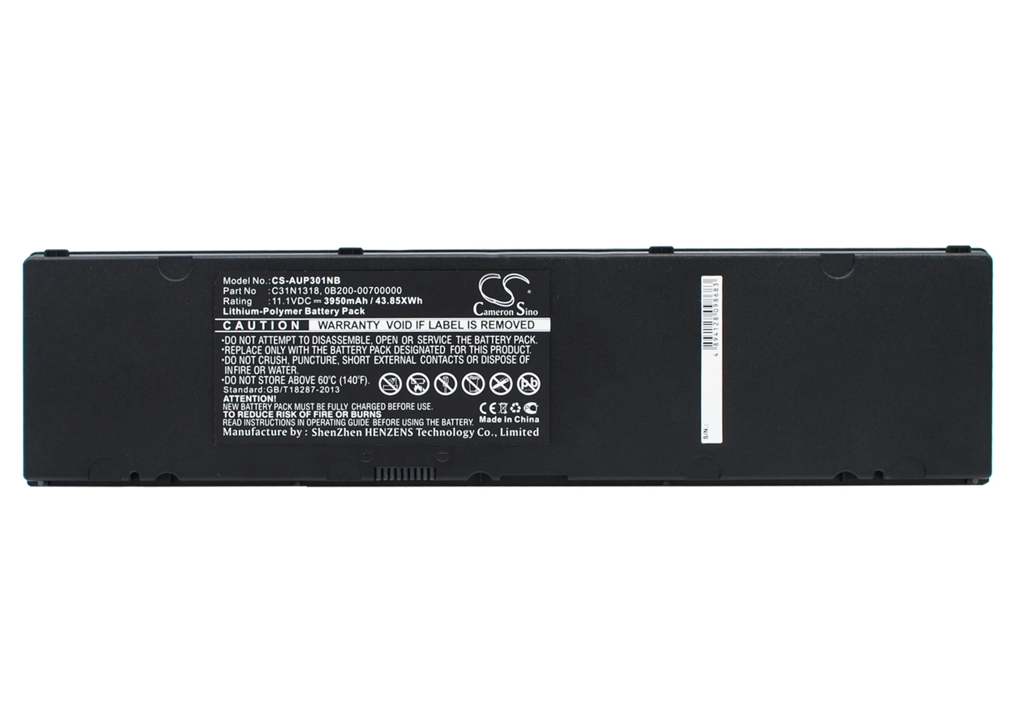 

CS 3950mAh/43.85Wh battery for Asus AsusPro Essential PU301LA,AsusPro Essential PU301LA-RO06,AsusPro PU301,C31N1318