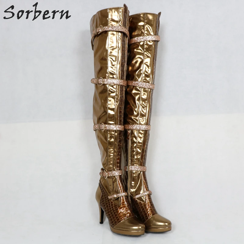 Sorbern Custom Performance Show Kinky Boots Thigh High For Women Drag Queen Dance Show Custom For Men Designed Boot