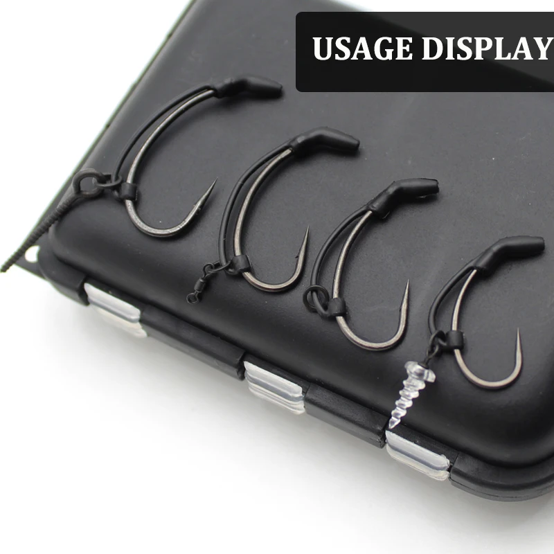10PCS Carp Fishing Accessories Hook Sleeves Ready D-rig Line Aligner Hair Rigs Zig Rig  Terminal Tackle Connect Pop Up Boilies