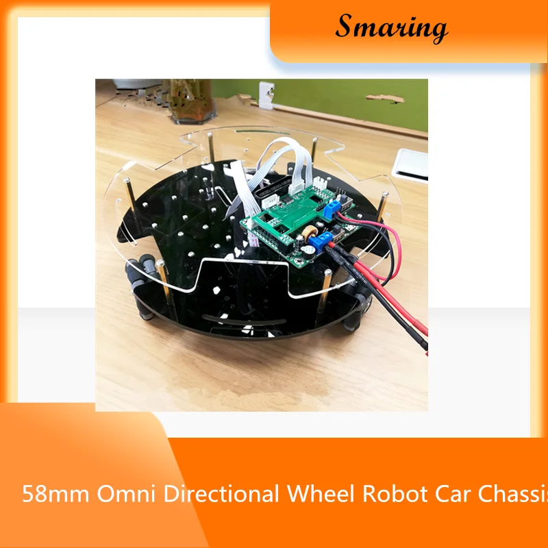 58mm Omni Directional Wheel Robot Car Chassis For Arduino Intelligent Car Chassis Omnidirectional Mobile Platform DIY Smart Car