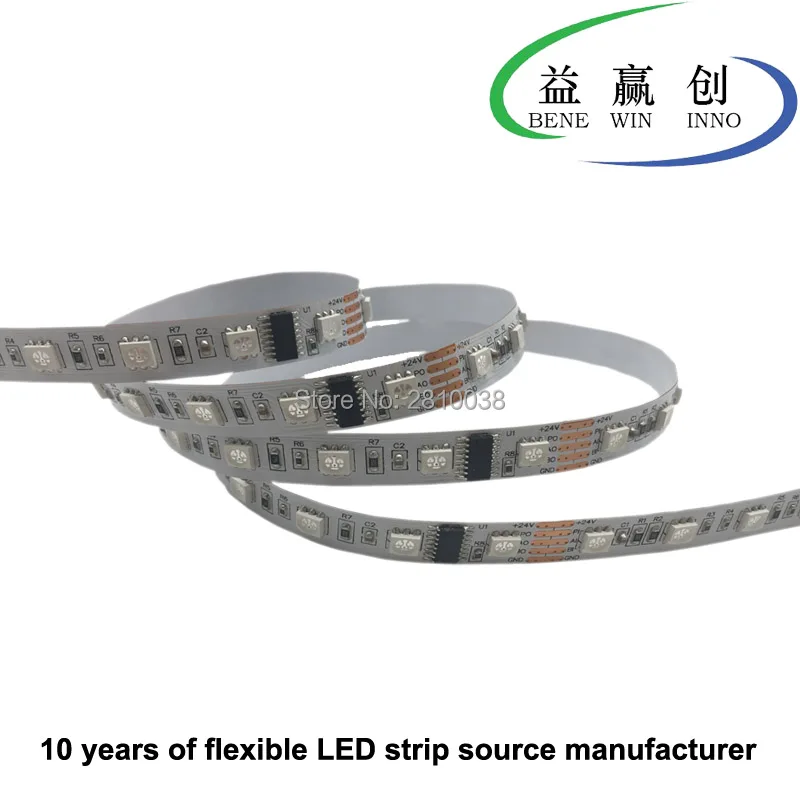 

100M/Lot SM16512 DC12V magic color led pixel strip dmx512 60leds/M 5050rgb led digital strip 14.4/M 12mm digital led strip 10IC