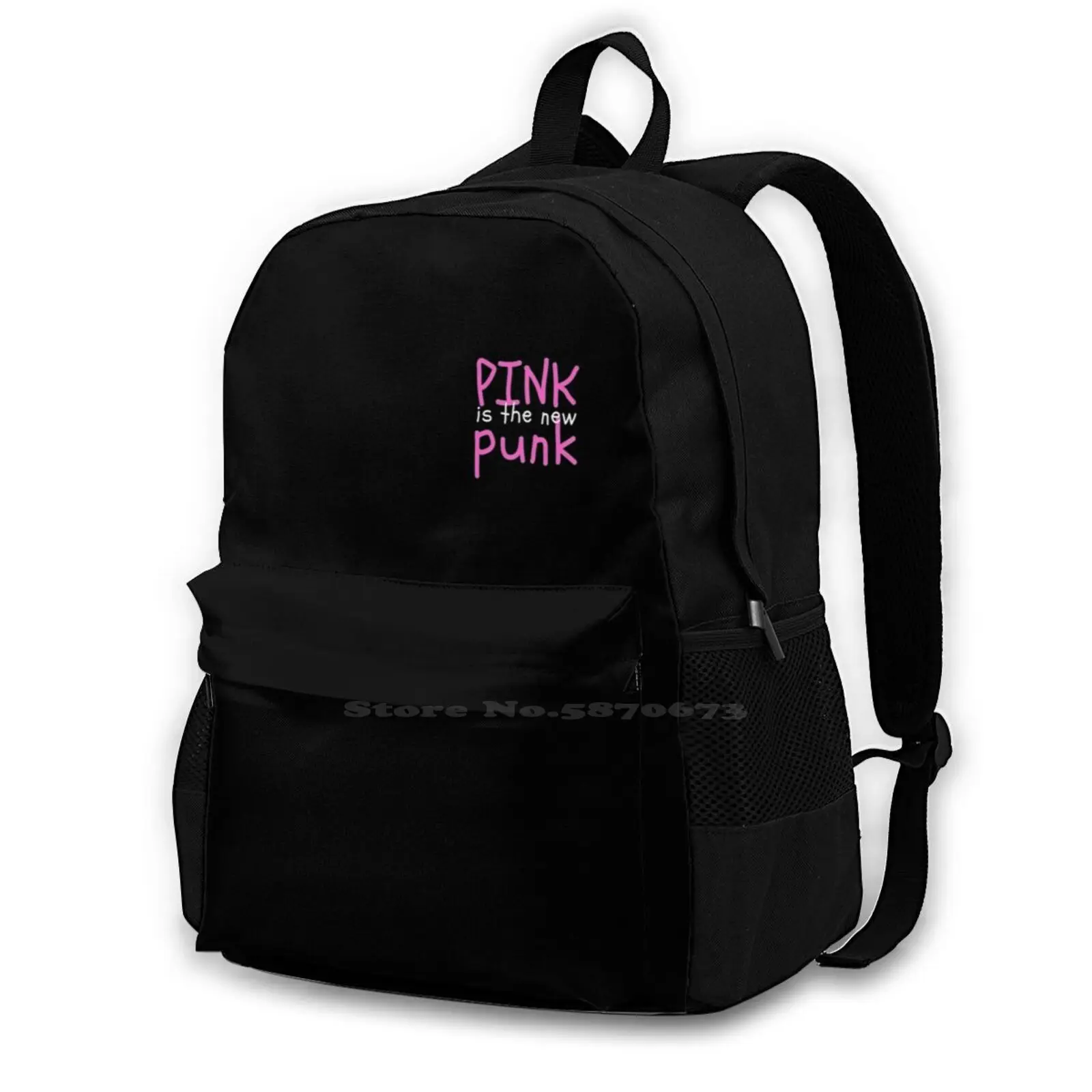 Pink Is The New Punk Premium T Shirt Hot Sale Schoolbag Backpack Fashion Bags Funny Womens Long Sleeve Short Sleeve New York