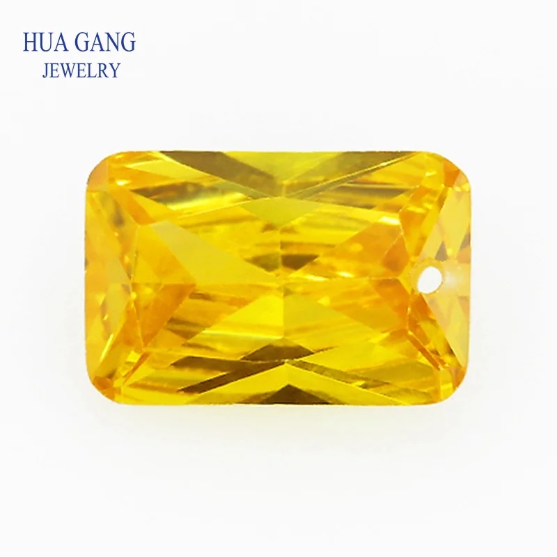 

Yellow Loose CZ Stones Single Hole 5A Octangle Shape Cubic Zirconia Stone For Jewelry Making Size 4x6~15x20mm High Quality CZ