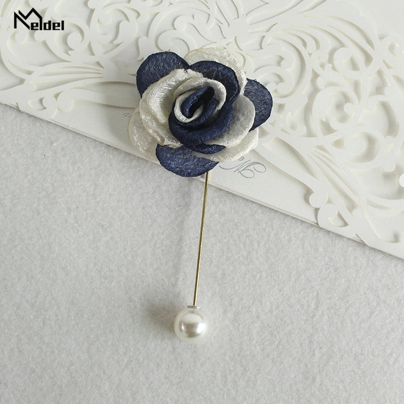 Meldel – broche de Mariage pour femmes, Corsage et boutonnières, fleurs en tissu, pour mariée