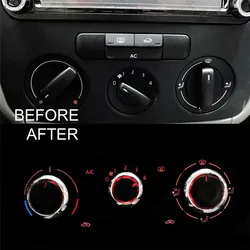 3pcs Car Styling Air Conditioning Knob AC Knob Heat Control Switch Button Knob for Golf Passat Caddy Car Accessories