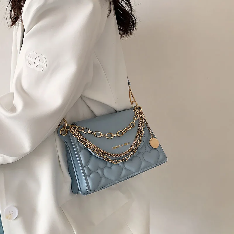 Spring/Summer 2021 New Rhombic Chain Small Square Bag Candy-Colored Fashion Designer Personality Shoulder Messenger Bag