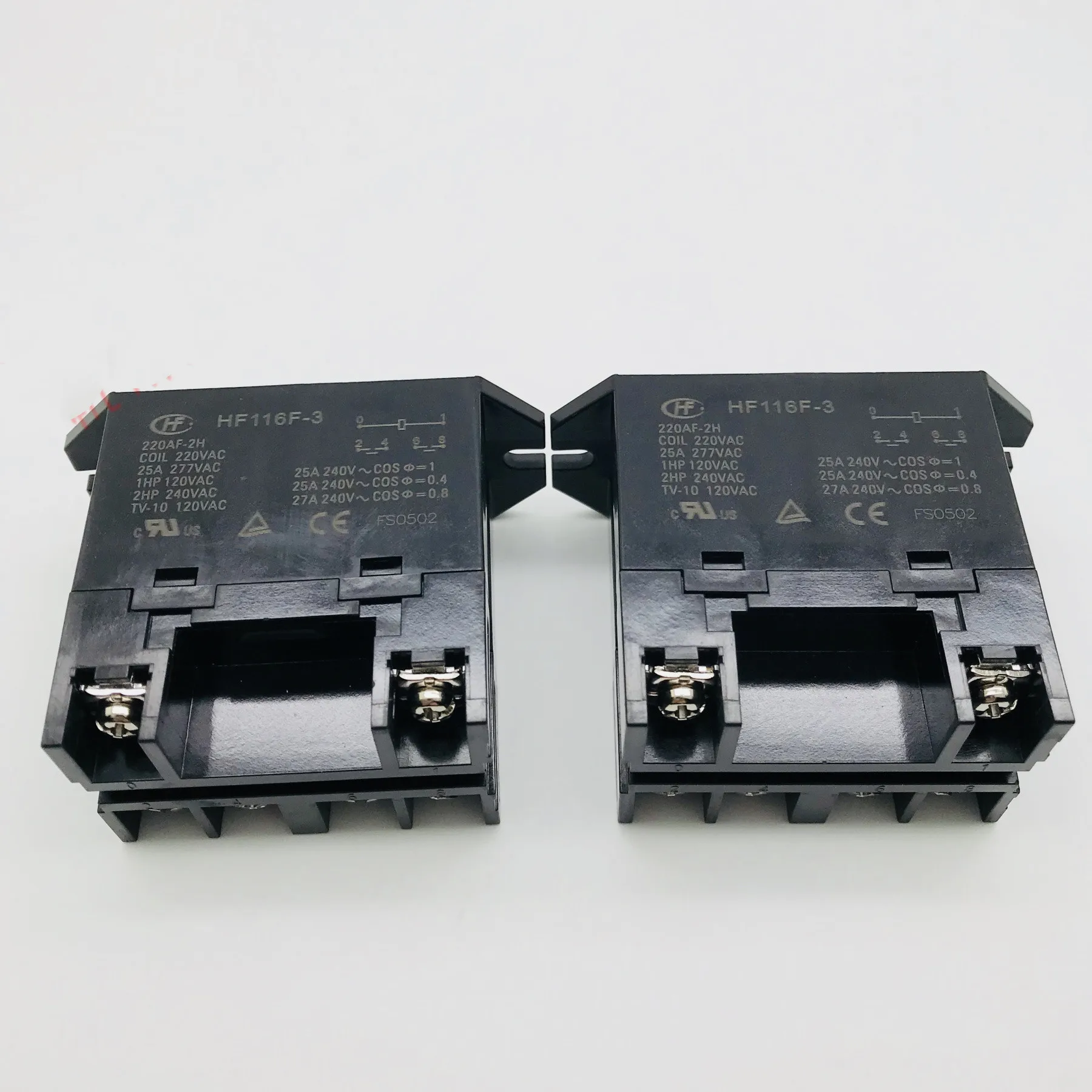 

HF116F-3-220AF-2H 220VAC 25A relays