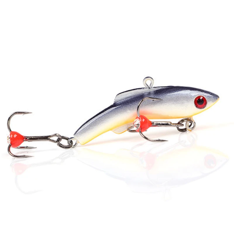 1PC 50mm/20g Ice Fishing Lures With 2 Treble Hooks Artificial Fishing Hard Bait воблеры для рыбалки iscas artificiais para pesca