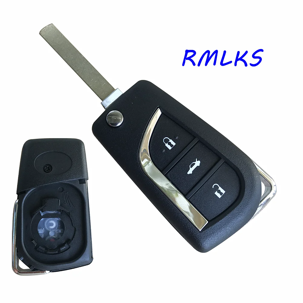 Flip Remote Key Shell Case Cover Housing Fob for Toyota Uncut Blade