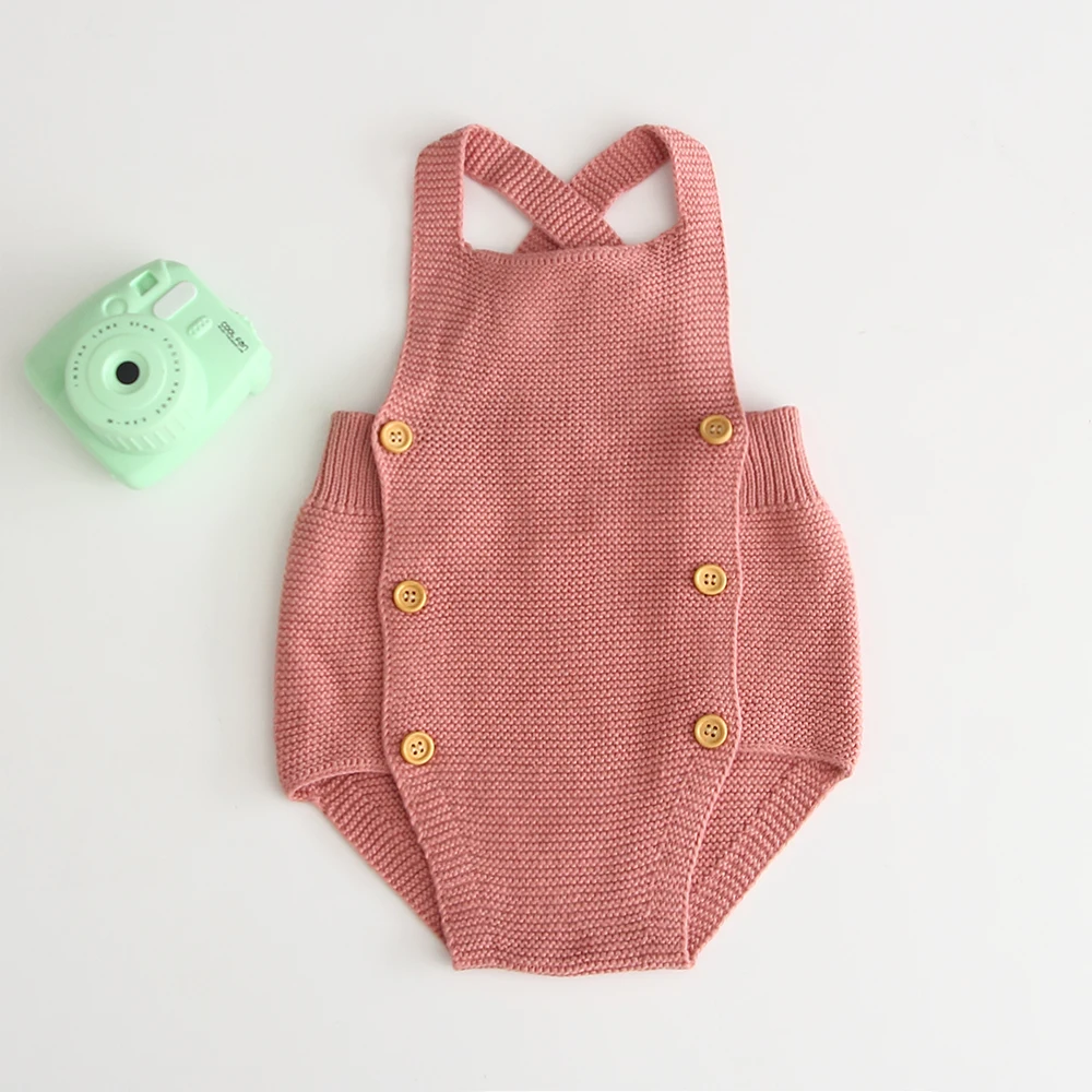 Newborn Baby Boys Clothes New 2022 Baby Knitting Rompers Cute Overalls Infantil Baby Girl Boy Sleeveless Romper Jumpsuit 0-24M