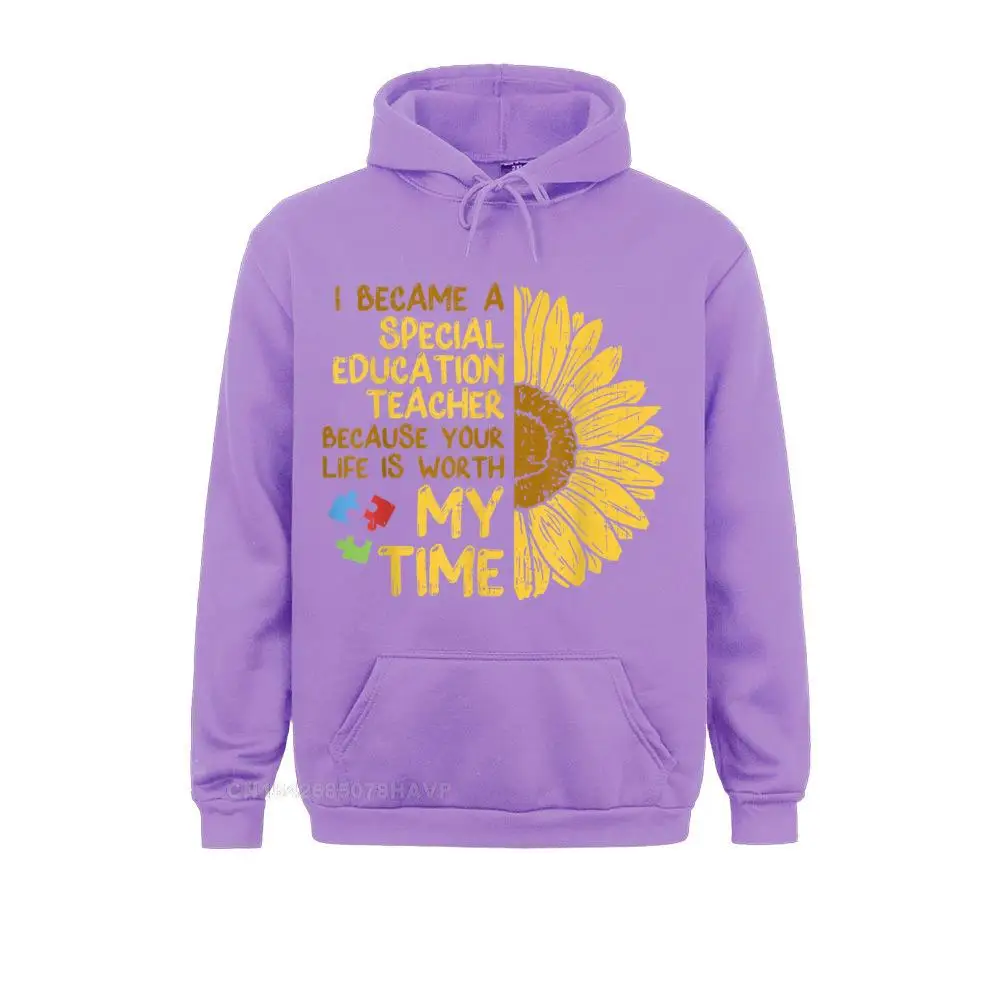 Prevailing Mens Hoodies Special Education Teacher Sunflower Autism Awareness Gift Hoodie Sweatshirts Long Sleeve Clothes Normal