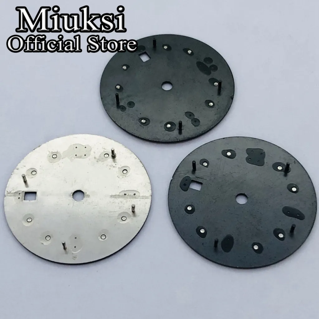 Miuksi 31mm sterile dial luminous fit NH35 NH36,ETA 2824 2836,Miyota 8205 8215 821A,Mingzhu DG2813 3804,Seagull ST1612 movement