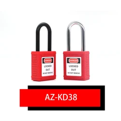 Electric Industrial Security Padlock Loto ABS Red Color 38mm Nylon/steel Safety Padlock lock out tag out manufacture in China