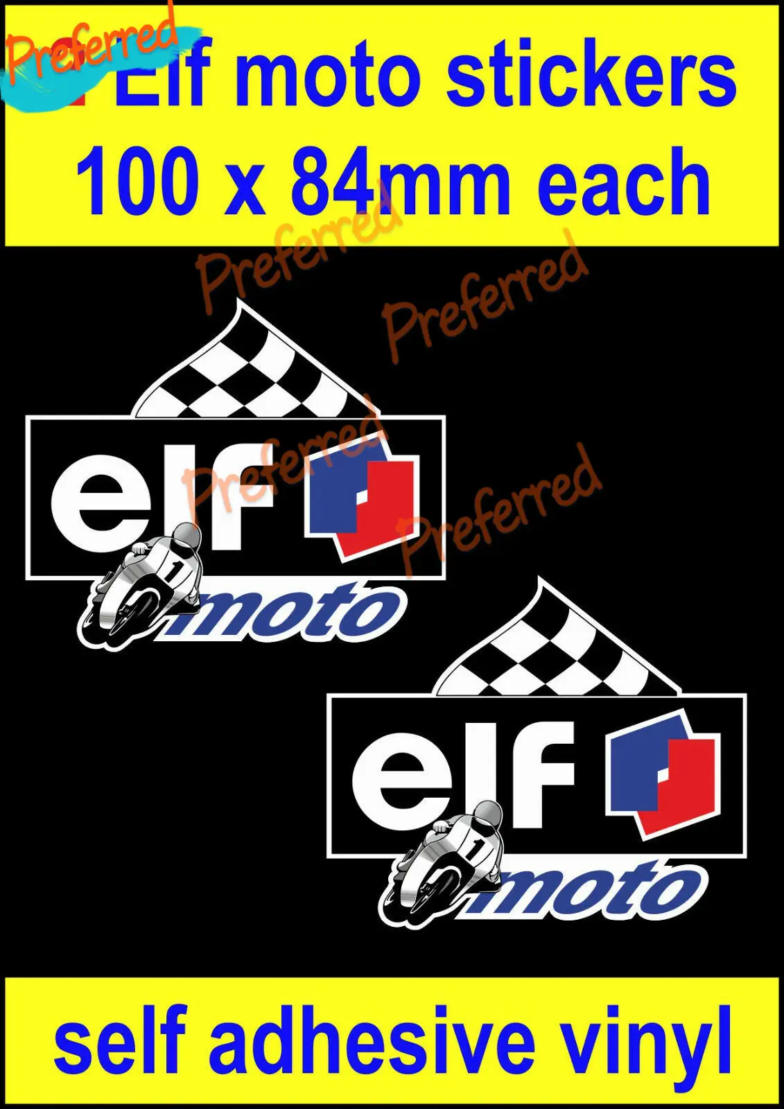 Elf Moto Oil Sponsor Sticker Rally Race Bike Toolbox Decal for Car Van Truck KK Vinyl Cover Scratches Waterproof PVC Decal