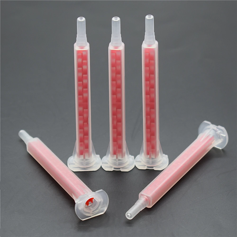 5pc AB colla quadrata miscelazione bocca tubo 83mm plastica dispenser tubo miscelatore Set di ugelli di miscelazione statici per cartucce da 50ml colla AB