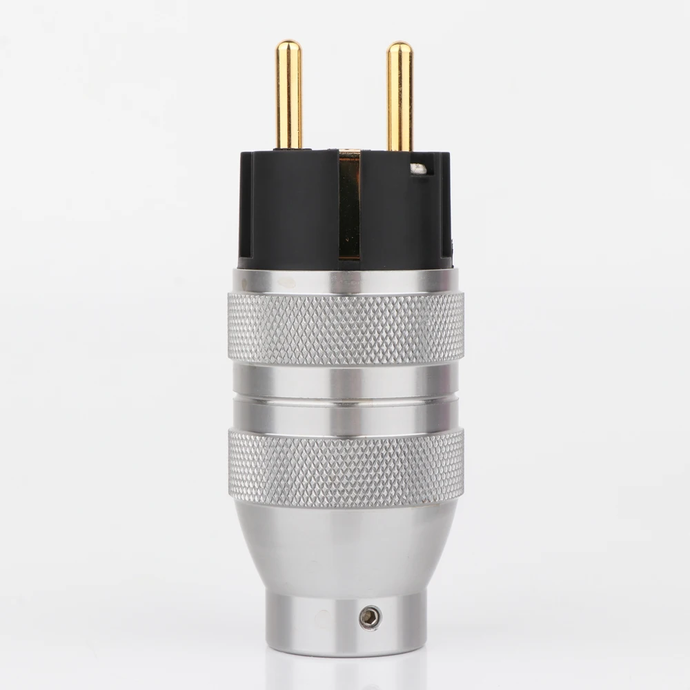 Paar EU Power Stecker Aluminium legierung IEC C15 Audio Stecker HiFi AC Netzkabel Stecker adapter Für Audiophile DIY Netz Kabel – Detail 8