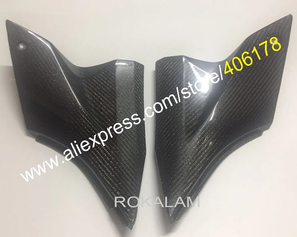 

Hot Sales,2 x Carbon Fiber Tank Side Covers Panels Fairing For Kawasaki ZX-10R 2006 2007 ZX10R 06 07 ZX Tank Side Cover Panel