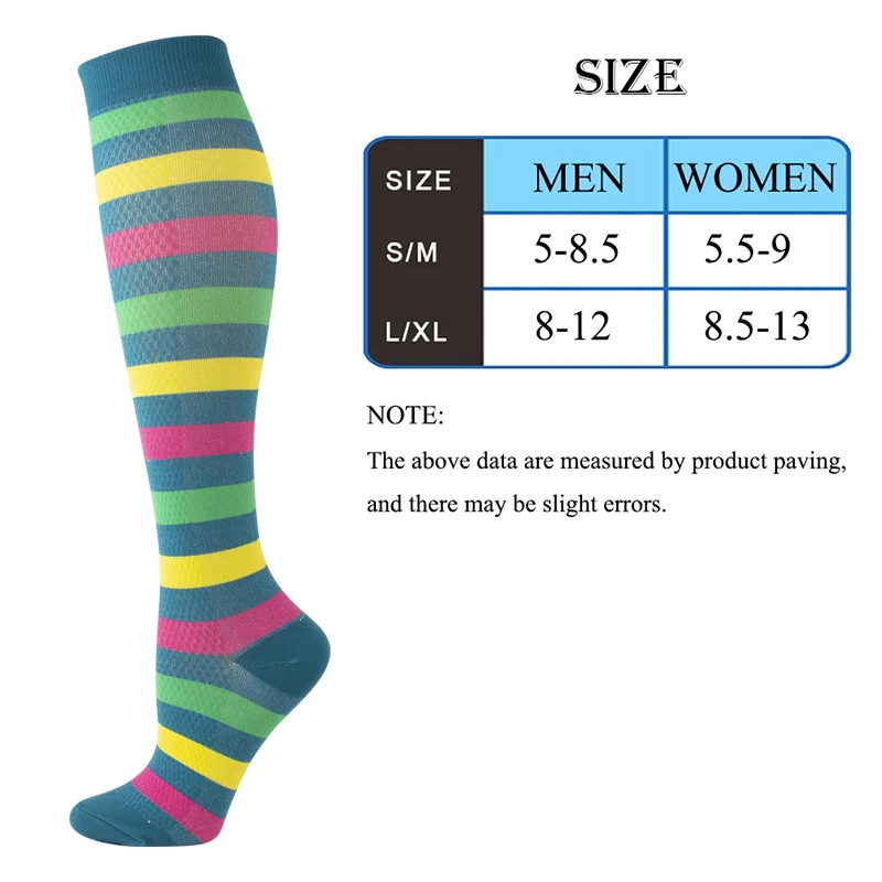 Compression Stockings Outdoor Varicose Veins Men's Socks Diabetes Basketball Bicycle Socks Printed Sports Natural Walking