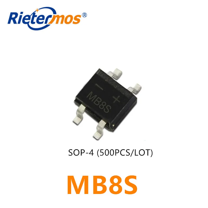 500PCS  MB8S 0.8A800V SOP-4 HIGH QULITY