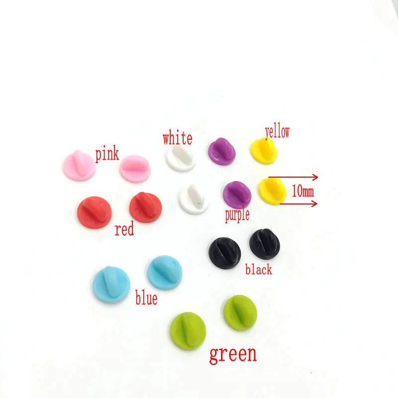 10、20、200ps/set Pin Backs Replacement Brooch Finding for Jewelry Making and Crafting Safety pins Lock Metal Rubber Colorful Pins