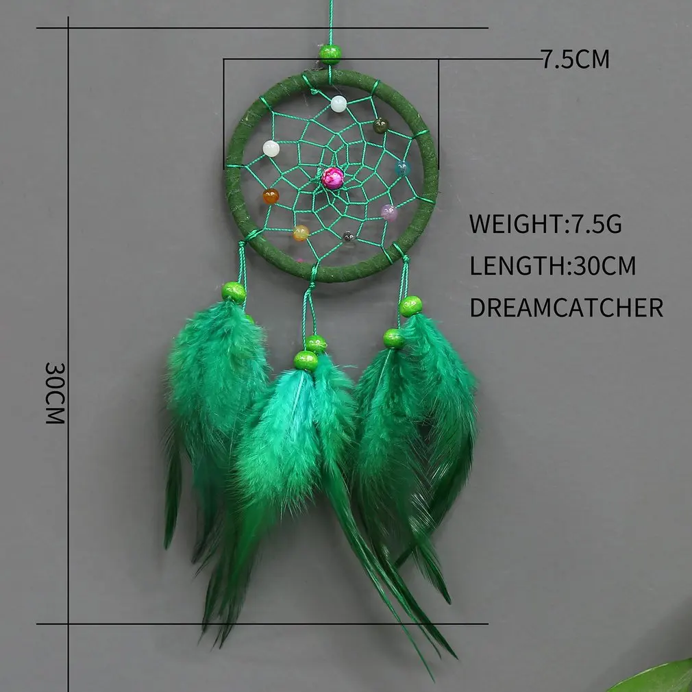 Tassel Dream Catcher Decoration For Car Ornaments Room Decor Dreamcatchers Wall Hanging with Rattan Bead Feathers Wind Chimes