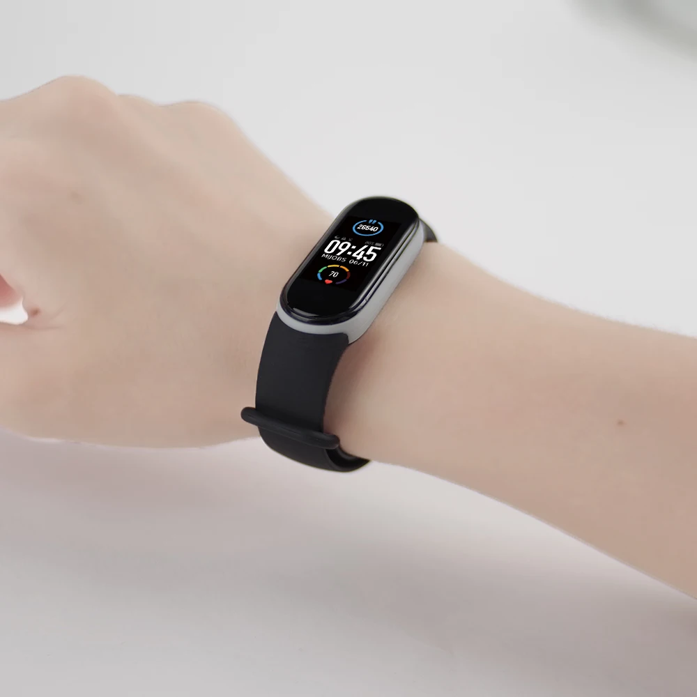 Xiaomi mi band 6および5用のスペアシリコンストラップ,ソフトtpu,カラー